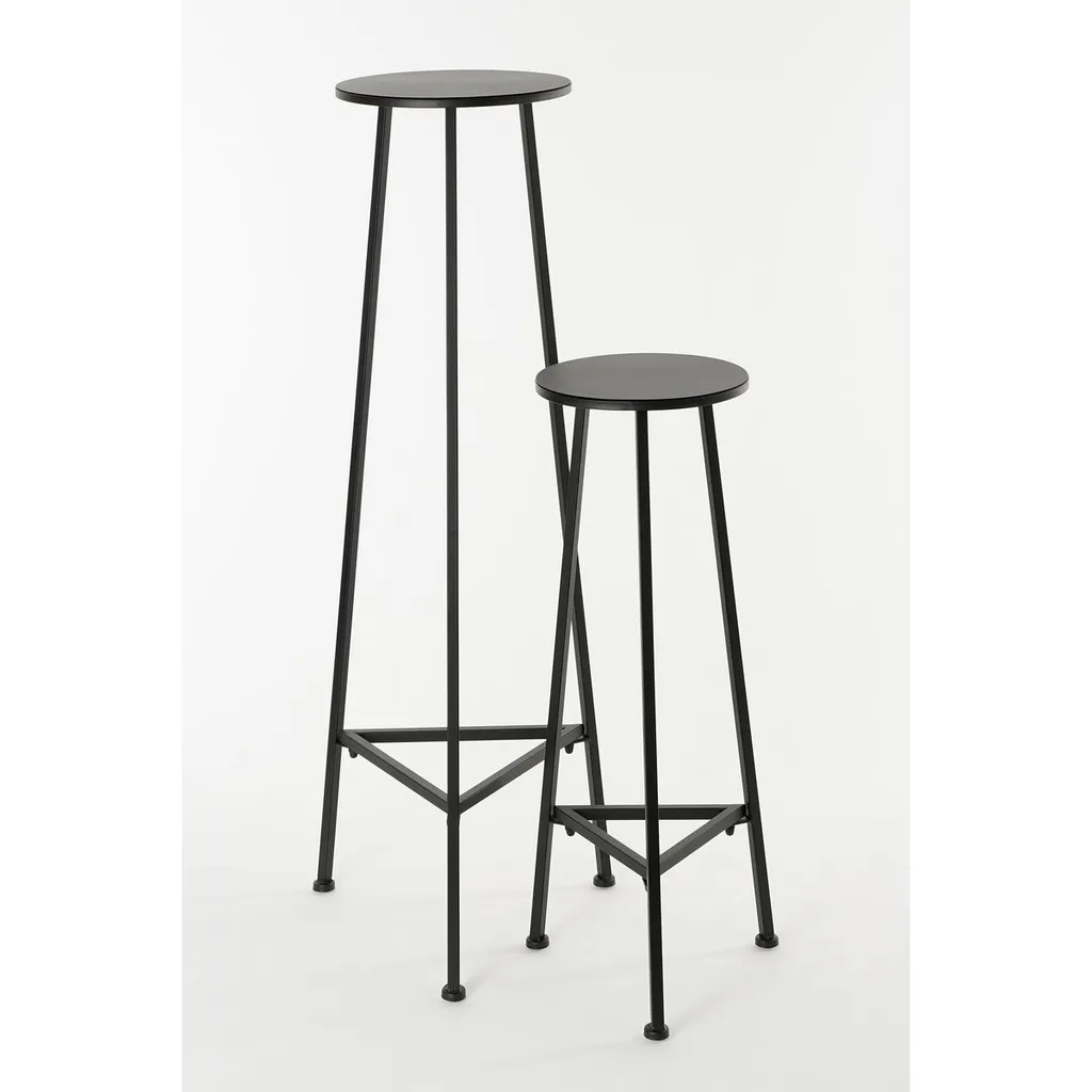 Sellette de Fleurs Adine Design Minimaliste Métal Noir Haute 120cm