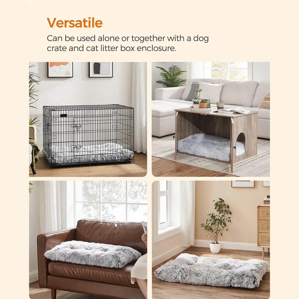 Couchage chien 80 x 50 cm d'intérieur - Tapis de sol douillet et chaud