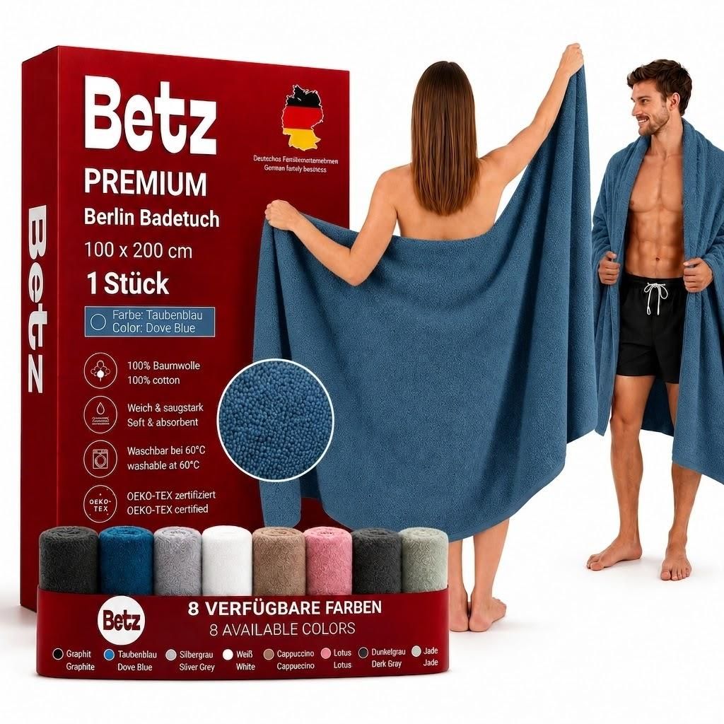 Betz 2 Stück XXL Badetücher 100 x 200 cm BERLIN  Produktbild 