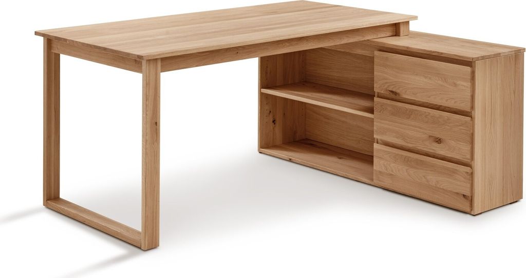 Schreibtisch + Sideboard Livorno Eichenholz Natur 160 x 80 x 76 cm