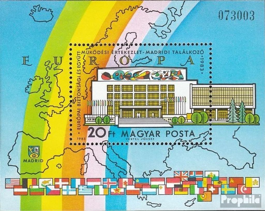 Briefmarken Ungarn 1983 Mi Block168A (kompl.Ausg.) postfrisch KSZE