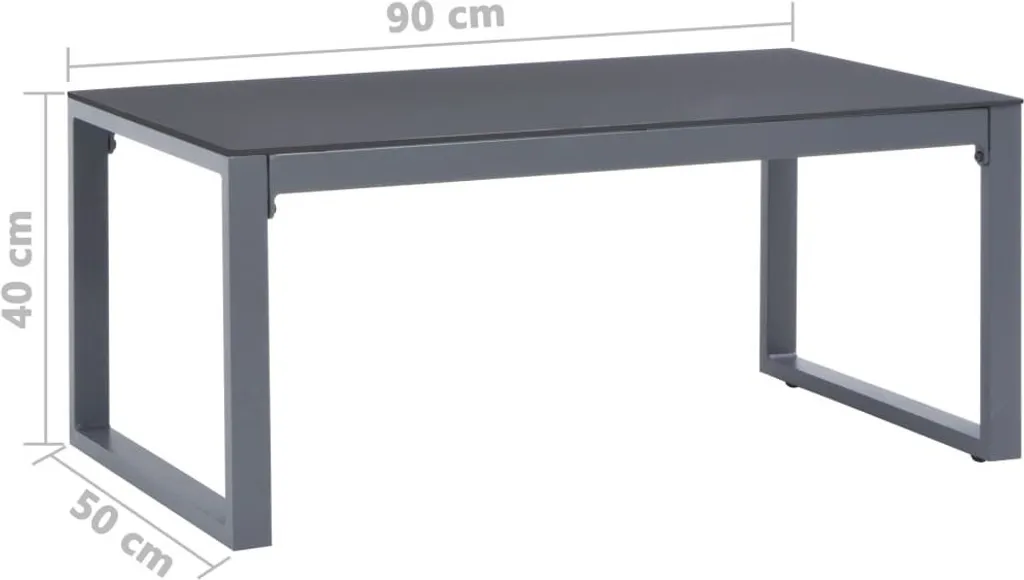 Table basse en aluminium martelé 90x50 cm argentée structure robuste - 2