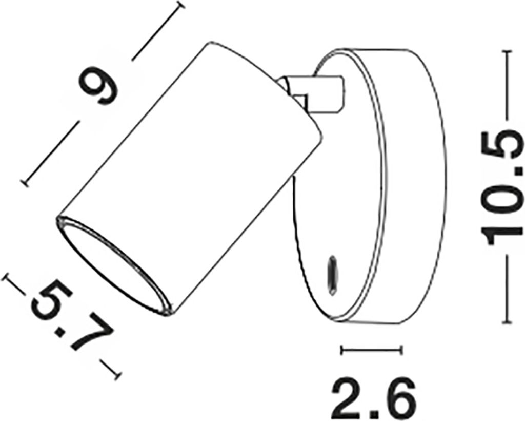 Nova Luce NET Wandleuchte GU10 Weiß 10,5x5,7cm dimmbar 9011921