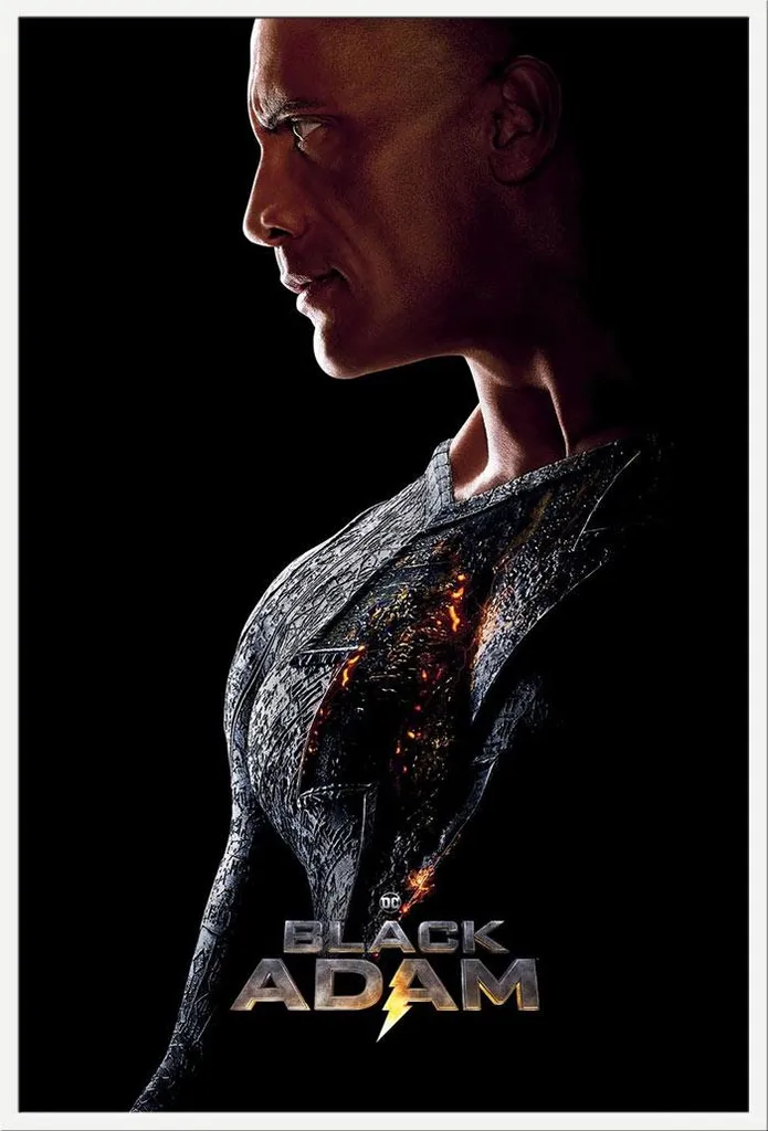 Poster Black Adam Encadré avec Cadre Photo Maxi Blanc Shinsuke en Plastique