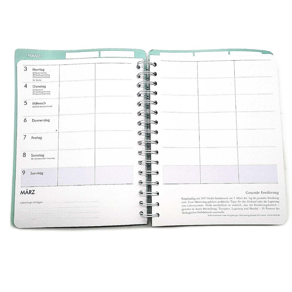 Familienplaner-Buch Pattern 2025 - Diary - Buchkalender - Produktbild 4
