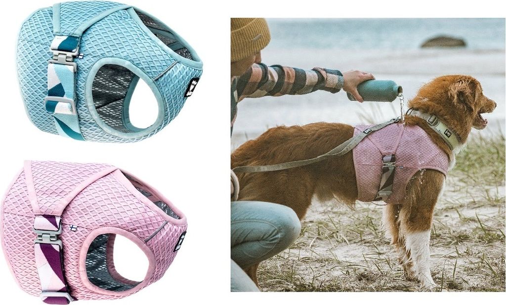 Hurtta Cooling Wrap Kühlweste rosa oder blau, Farbe:rosa, Größe:65-75cm
