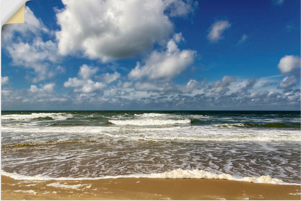 ARTland Wandbild, selbstklebend Meeresblick Strand Paal Größe: 30x20 cm