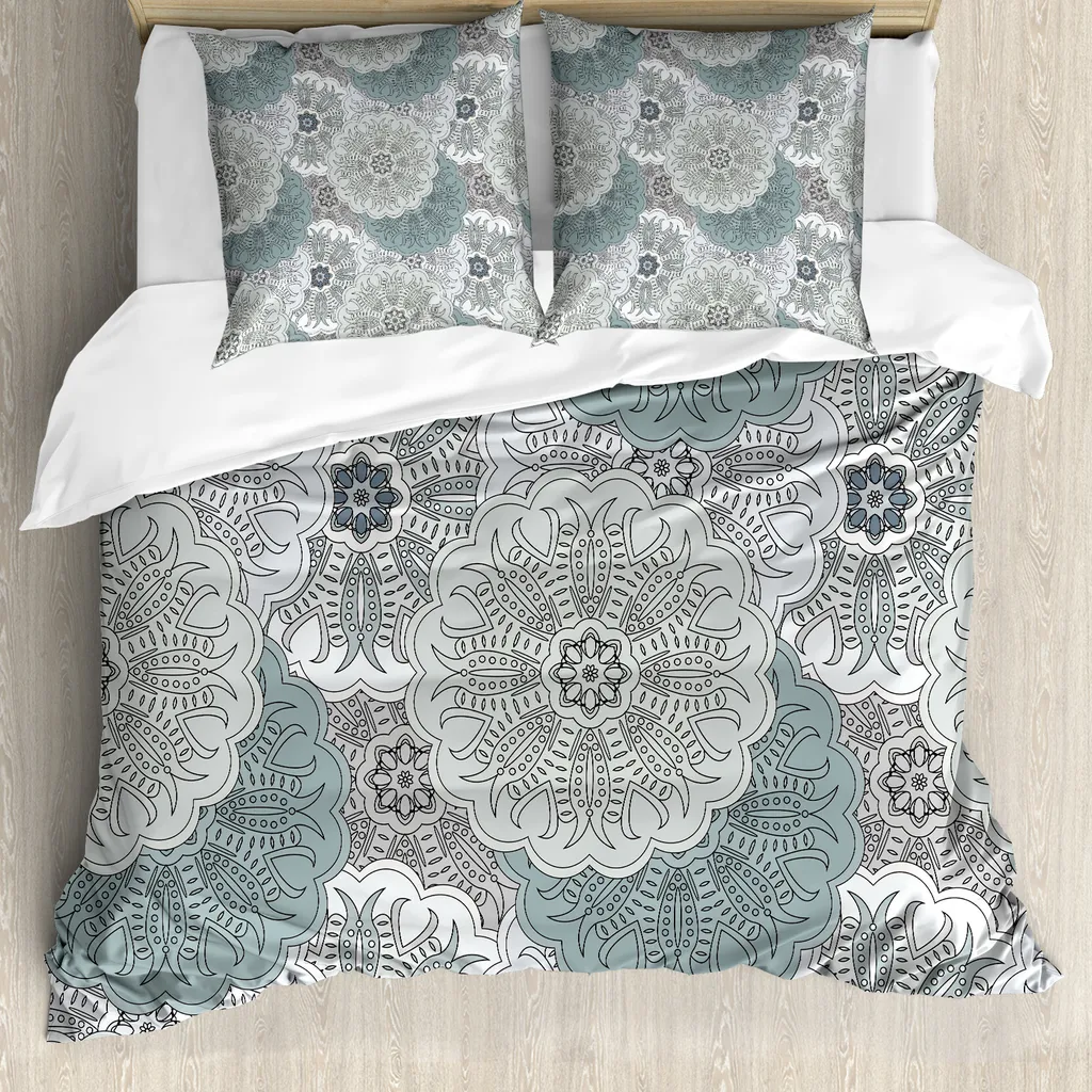 ABAKUHAUS Copripiumino Matrimoniale Antiacaro Blu Etnico Prezzi