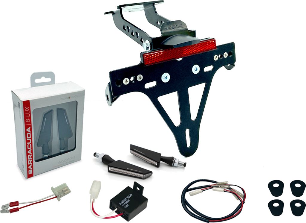 alpha Technik Kennzeichenhalter-Blinker-Kit Yamaha YZF-R125, RE39 für YZF-R125 RE39 EURO4