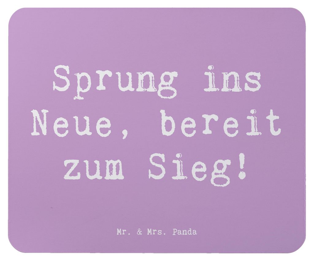 Mr. & Mrs. Panda Mauspad Spruch Sich in einer neuen Sportart versuchen - Lavendeltraum - Geschenk, sportliche Ziele, Lebenshilfe, motivierender, ne...