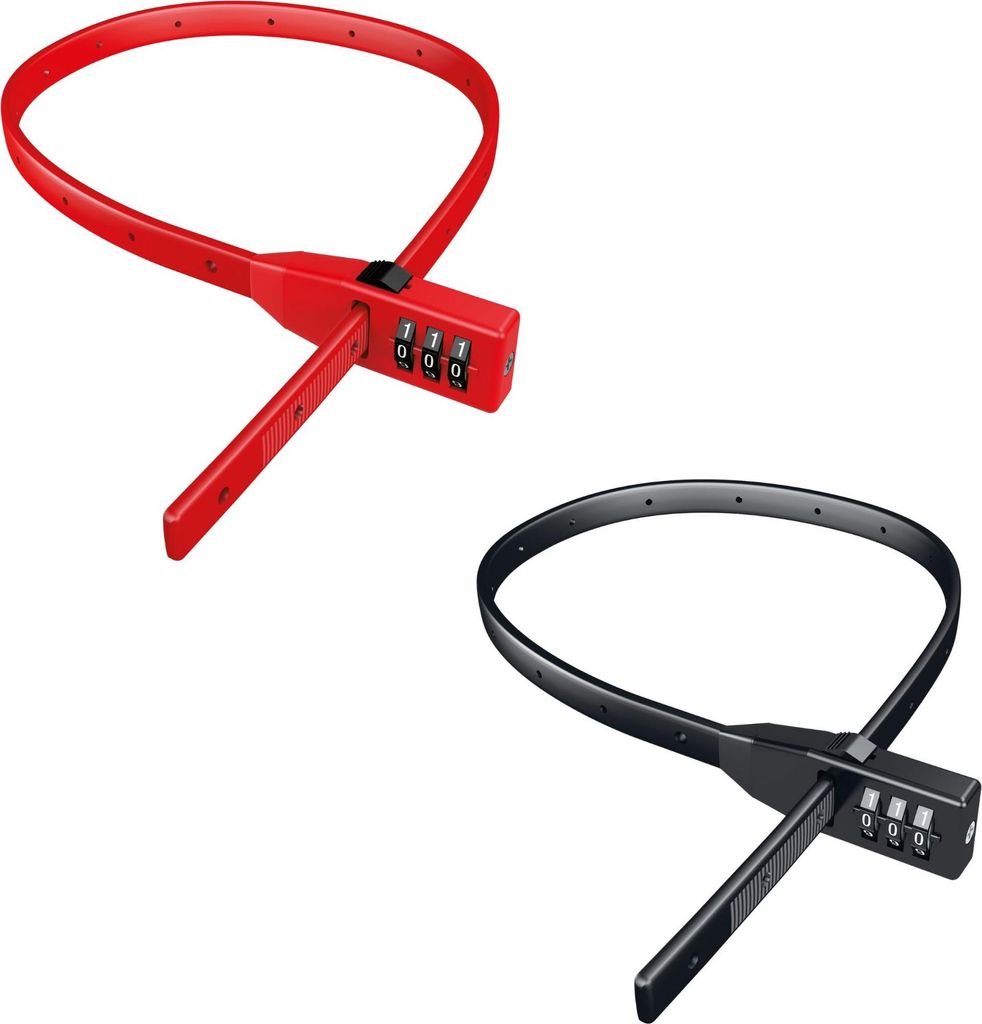 BASI - Kabelbinder-Schloss-SET - KBS 50 - 1x ROT & 1x SCHWARZ - 2X6990-0310-MIX