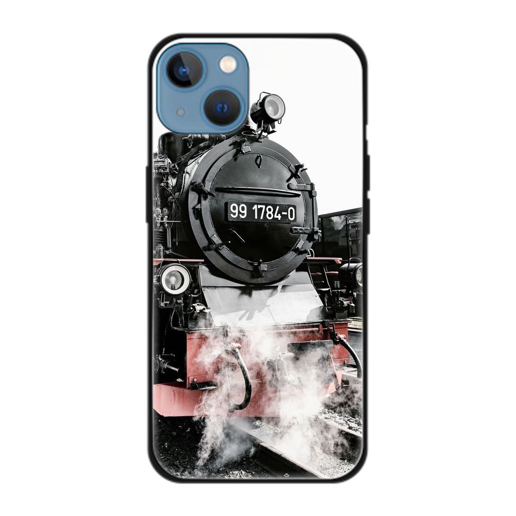 König Design Hülle kompatibel mit Apple iPhone 13 Kunststoff Soft Handyhülle - Handy Case Dampflok Rasender Roland