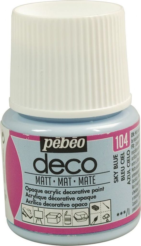Matt opak Acrylfarbe - Himmelblau - 45 ml