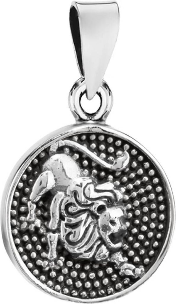 14,7mm Kettenanhänger Löwe 925 Silber Horoskop Sternzeichen Zodiak Anhänger