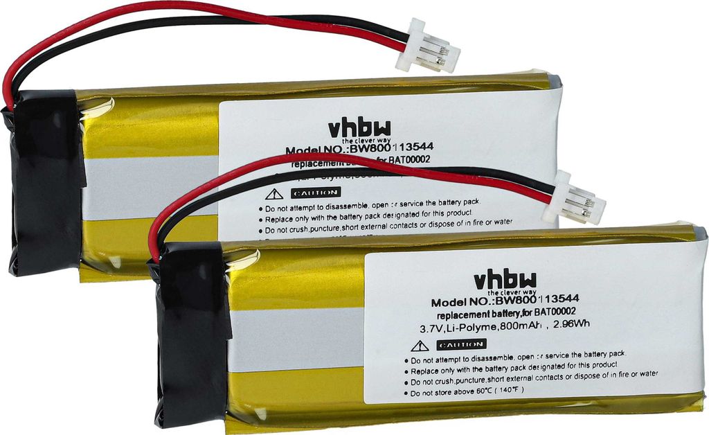 vhbw 2x Akku kompatibel mit Cardo G4, G9x, G9, Scala Rider G9, Scala Rider G4, Scala Rider G9x GPS Navigation Navi (800 mAh, 3,7 V, Li-Polymer)
