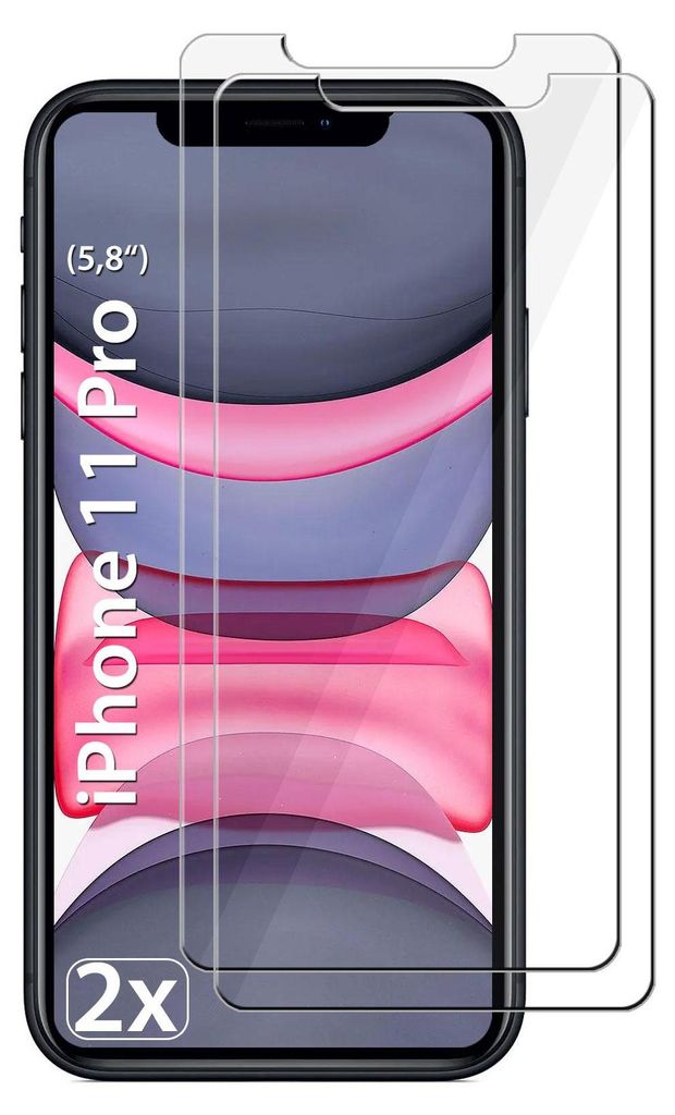 2x iPhone 11 Pro Panzerglas 9H Schutzglas Displayschutz Produktbild 