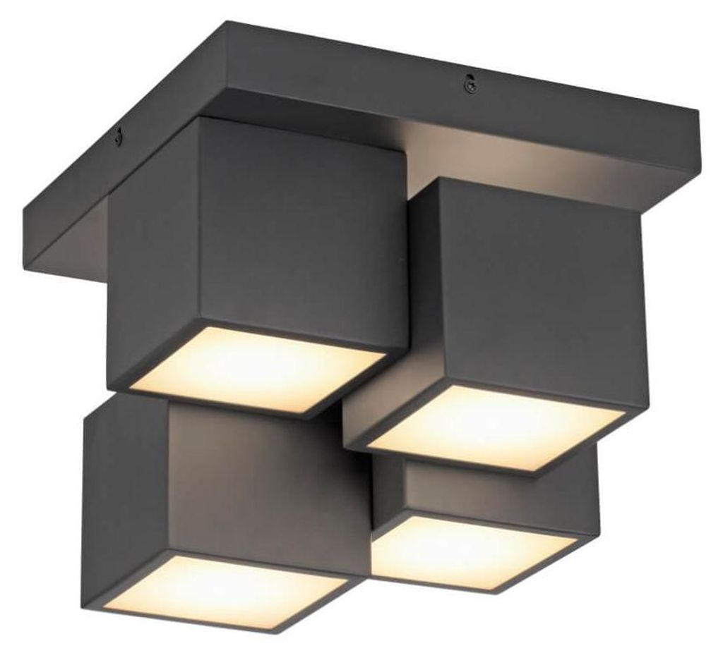 JUST LIGHT TETRIS LED Deckenleuchte Warmweiss 17W schwarz Produktbild 