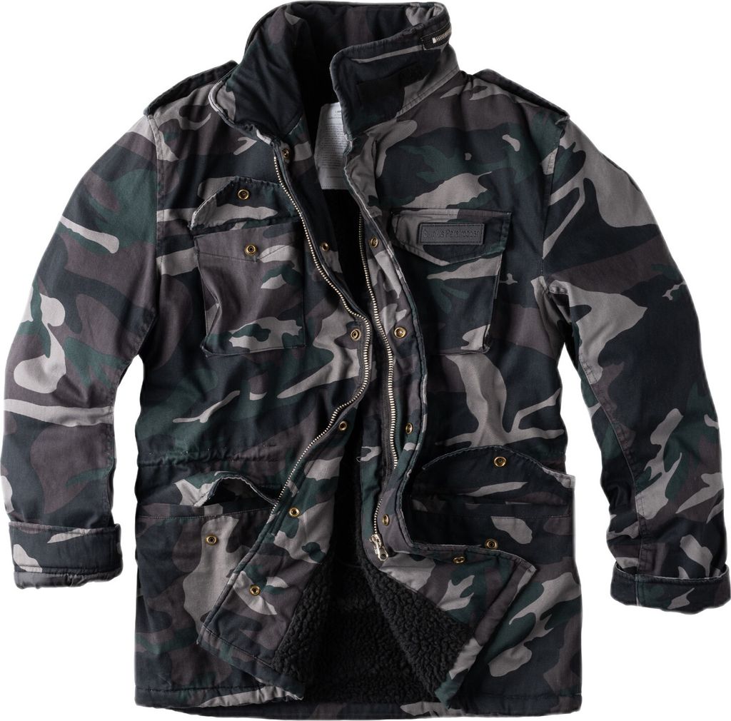 Surplus Raw Vintage Paratrooper Jacke I mehrere Farben S-5XL Oliv / XXL