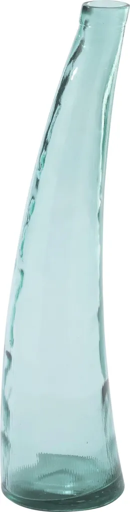 Vase en verre bleu azur J-Line - Finition artisanale et éclat brillant