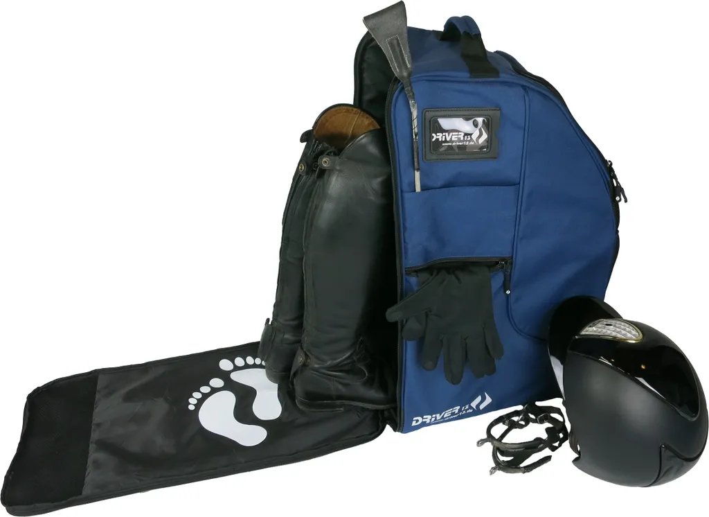 Sac à dos bottes d'équitation Deluxe Navy : protégez votre cuir du sable