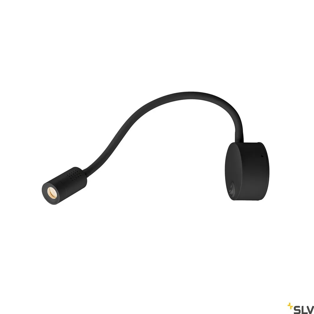 Dio Flex Plate Lampada da Parete Braccio Flessibile Nero LED 2700K