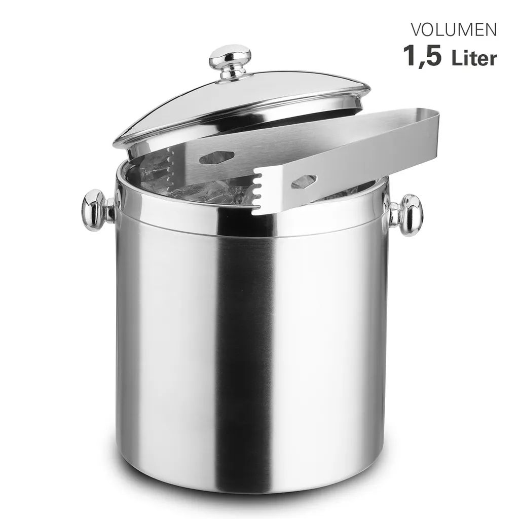 Seau à glaçons Weis inox 1,5L double paroi isolante haute qualité