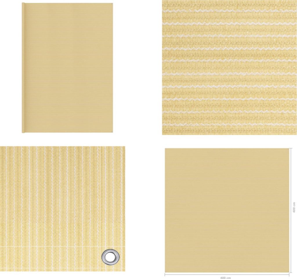 vidaXL Zeltteppich 400x400 cm Beige - Zeltteppich - Zeltteppiche - Campingteppich - Campingteppiche