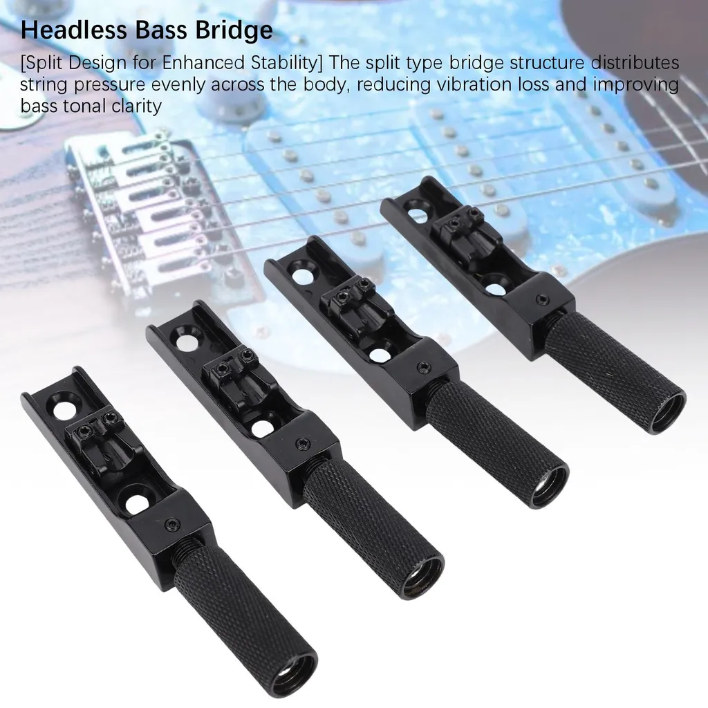 Accastillage basse headless 4 cordes avec pontets split réglables - 20