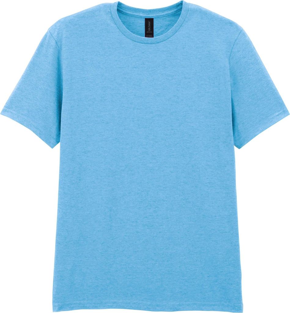 Gildan Soft-Style Herren T-Shirt, Kurzarm, Rundhalsausschnitt BC484 (L) (Himmelblau)