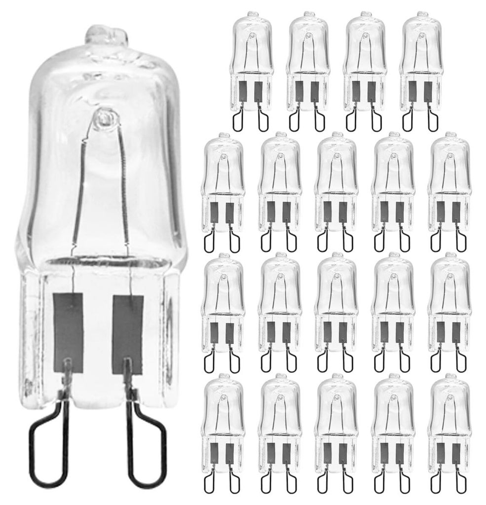 Modee G9 Halogenlampe 28W - 370lm 230V 2800K - Halogenlampen zum Einstecken - Warmweißes Licht - Dimmbar - 20er-Packung