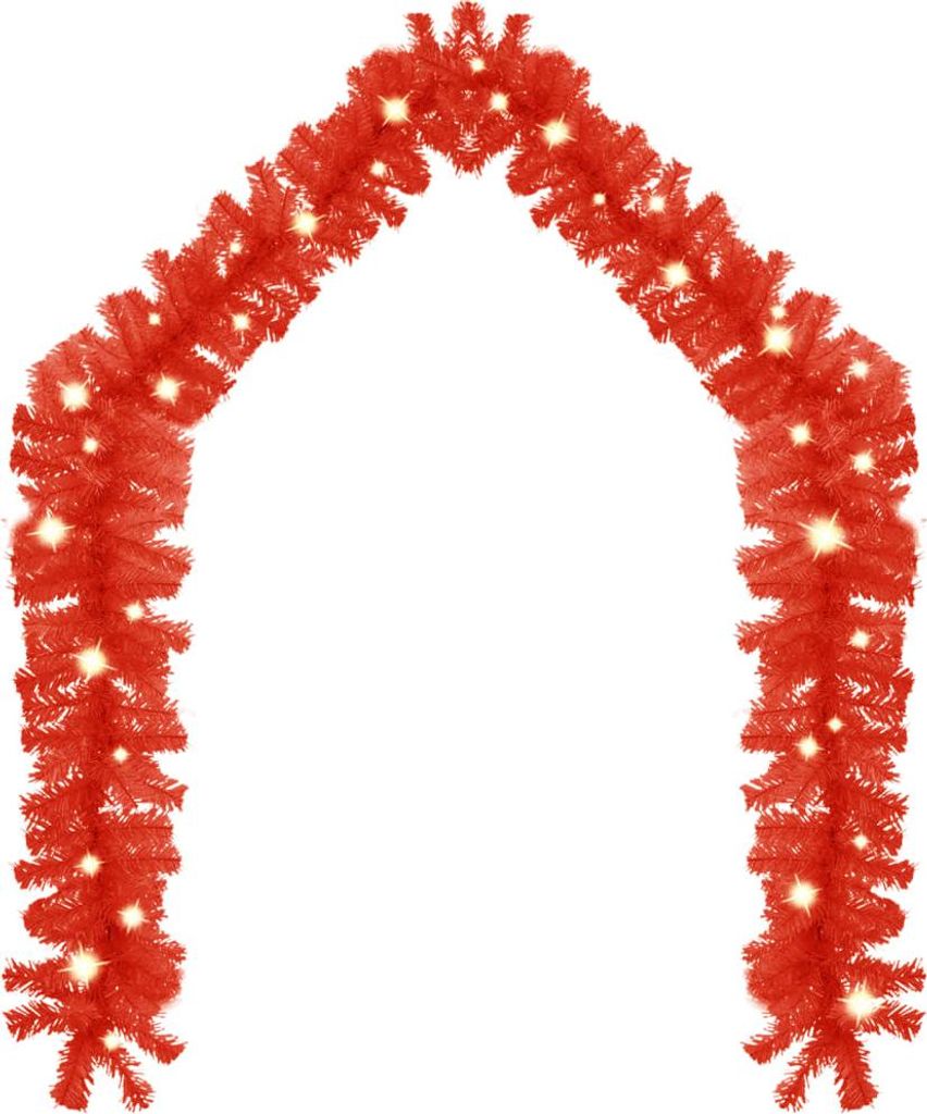 vidaXL Weihnachtsgirlande mit LED 5 m Rot