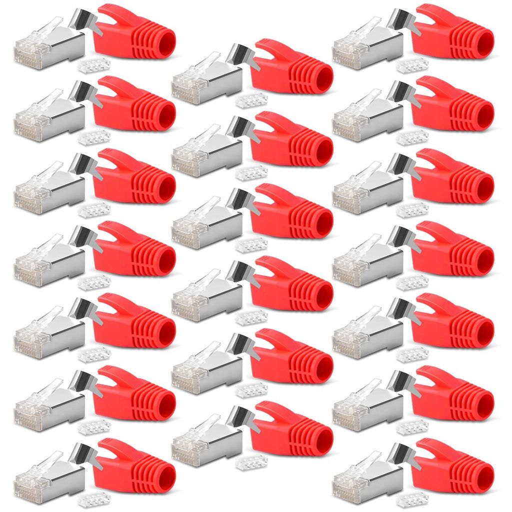 20x Netzwerkstecker CAT7 CAT6 CAT6A RJ45 Netzwerk Stecker Produktbild 