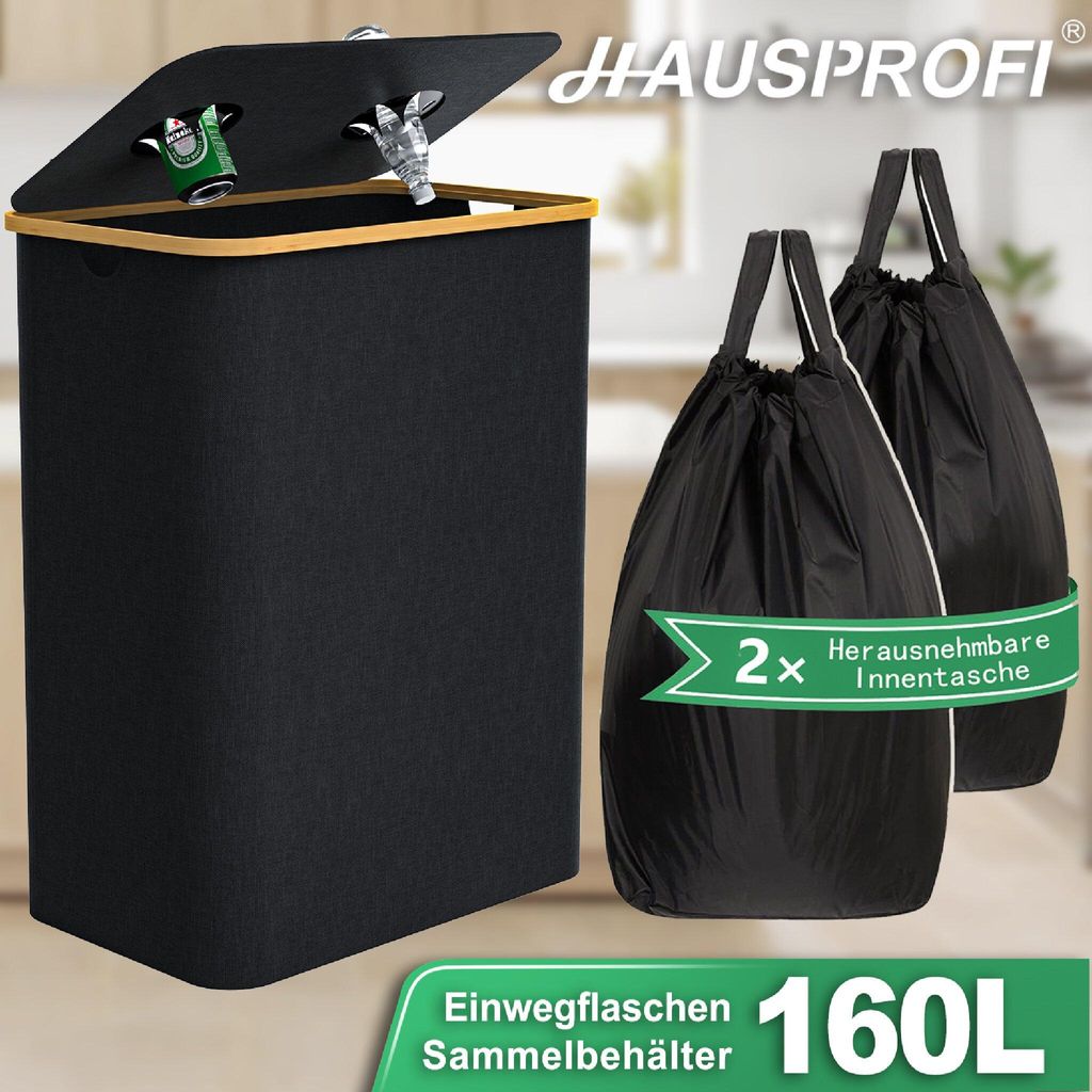 160L Pfandflaschen Aufbewahrung mit Deckel, Für Produktbild 
