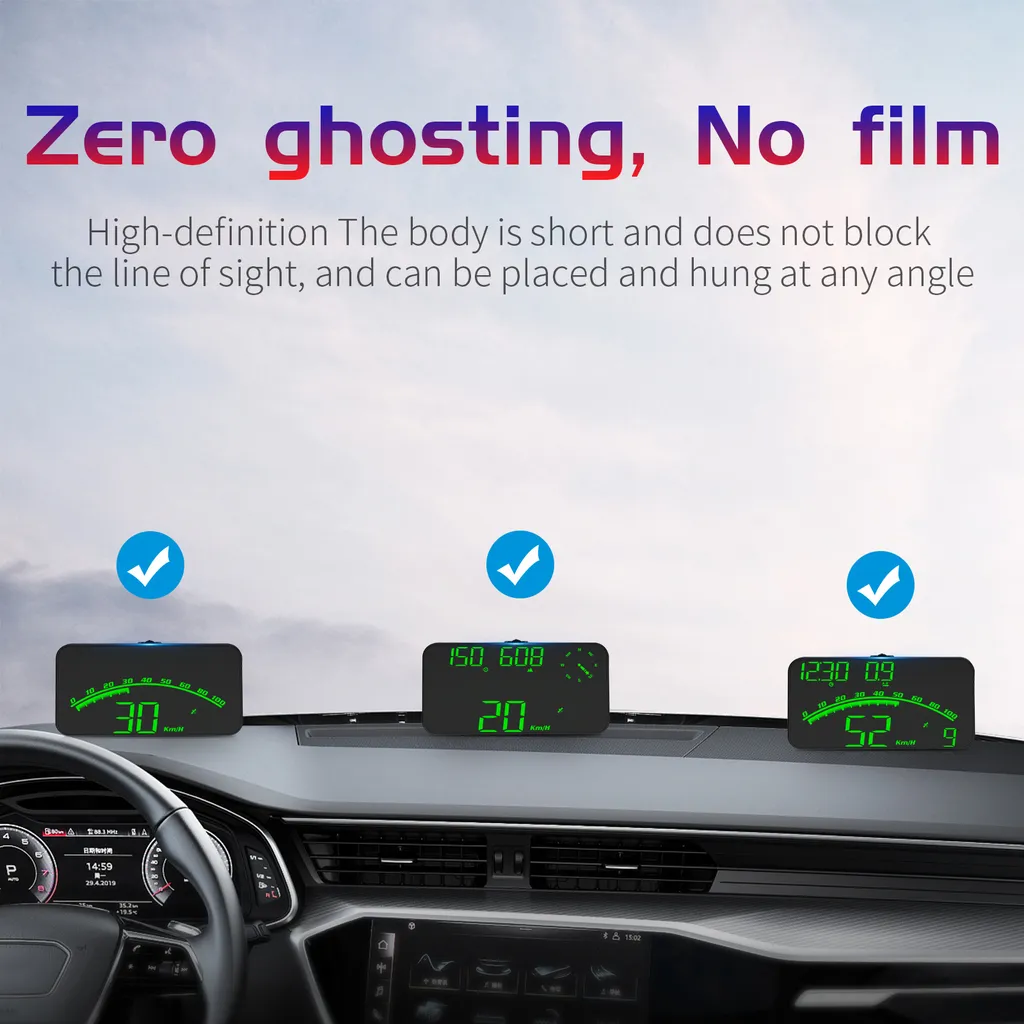 Tachimetro Digitale G10 HUD GPS - Allarme Velocità e Fatica Universale - 2