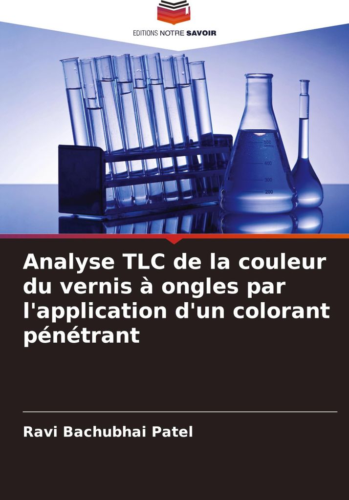 Analyse TLC de la couleur du vernis à ongles par l'application d'un colorant pénétrant