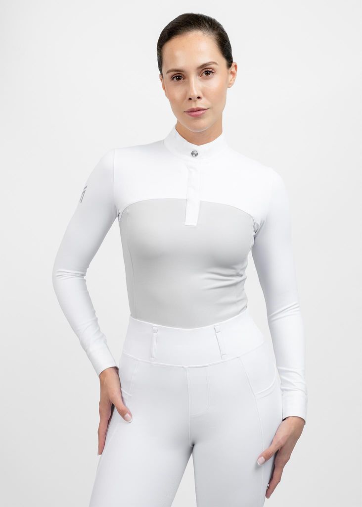 Maximilian Equestrian Turniershirt Era Long Sleeve Show Shirt Glacier S
