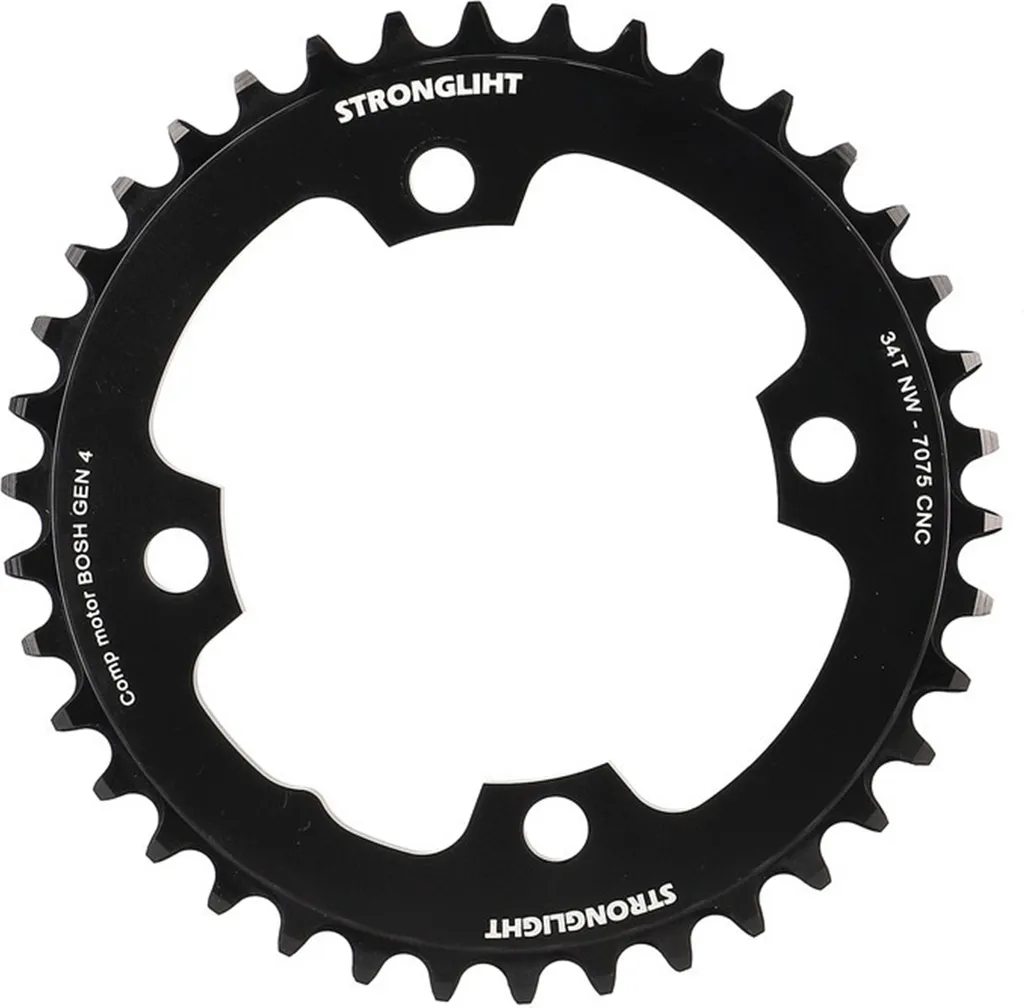 Plateau de vélo électrique 34 dents en aluminium compatible Shimano