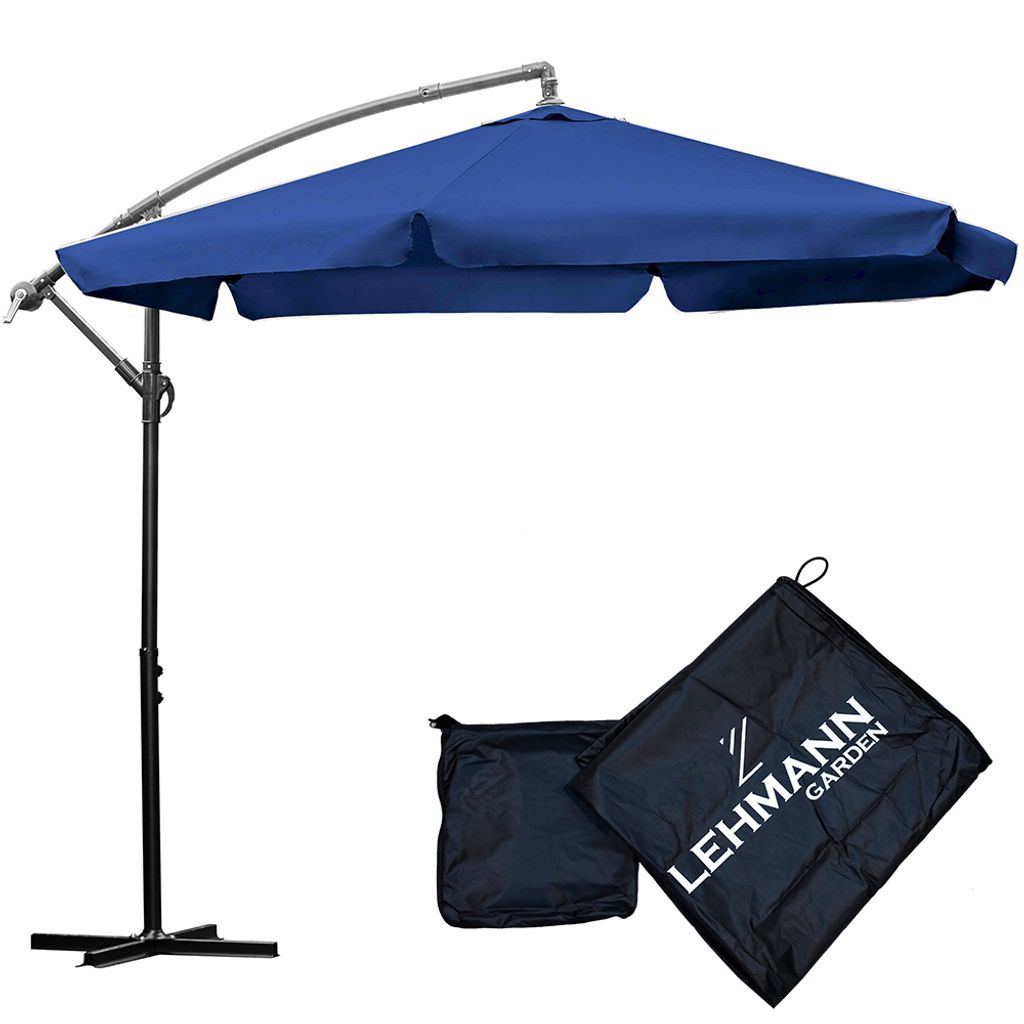 Ombrellone Lehmann con Ø 300 cm con supporto, protezione Immagine del prodotto 