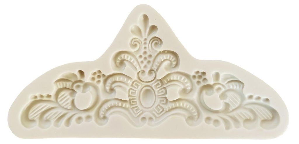 Fondantform, antihaftbeschichtet, leicht zu entformen, lebensmittelecht, Retro-Prägemuster, Kronen-Cupcake-Topper-Form, Backzubehör