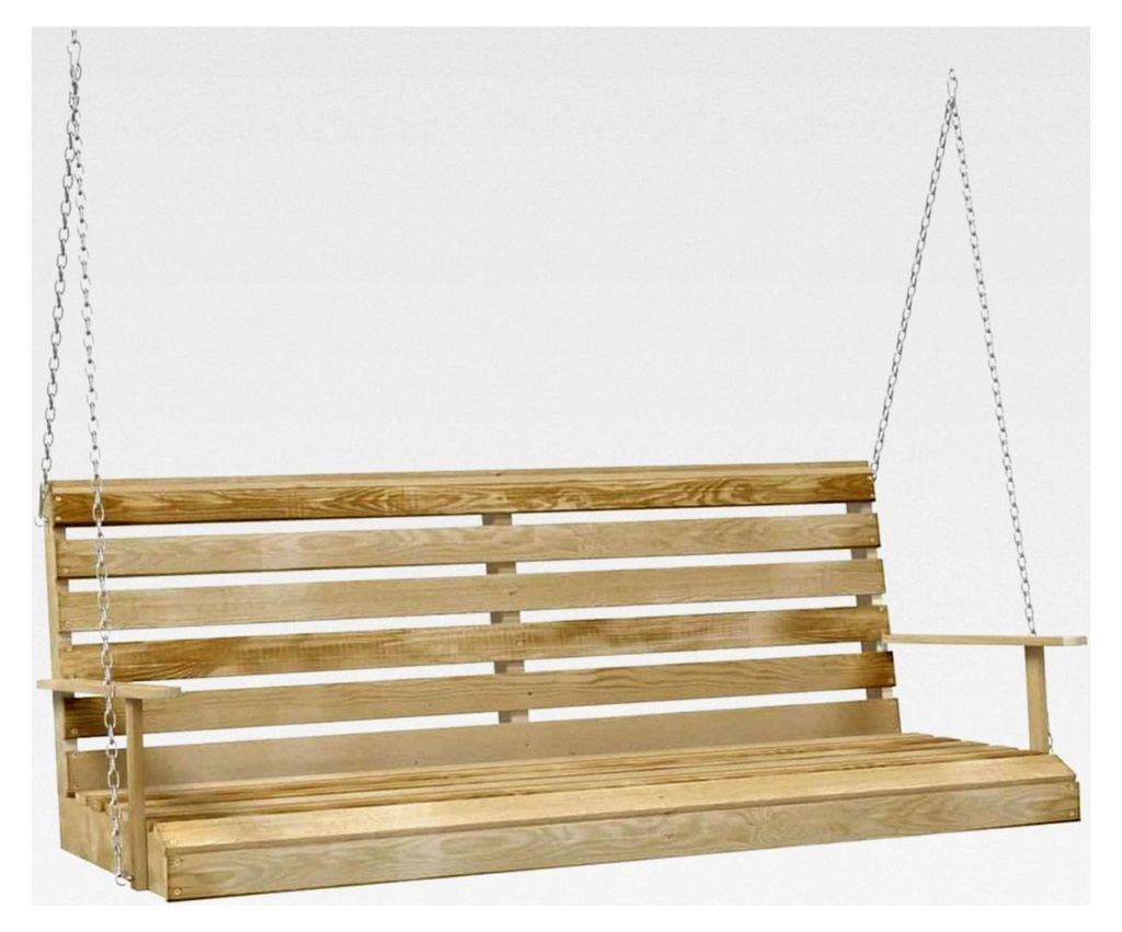 Imprägniert Kiefernholz Hollywoodschaukel Gartenschaukel Schaukelbank Hängeschaukel Bank Gartenbank 155x65x60cm