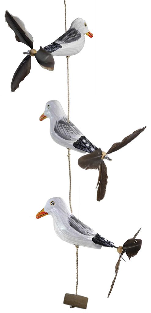 Tokoindah Windspiel Feder-Propeller Möwe Rudi, maritime Produktbild 
