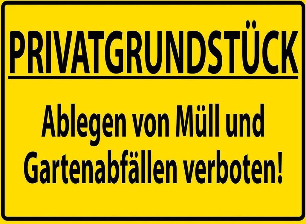 vianmo Holzschild 30x40 cm PRIVATGRUNDSTÜCK abl. von Müll verboten