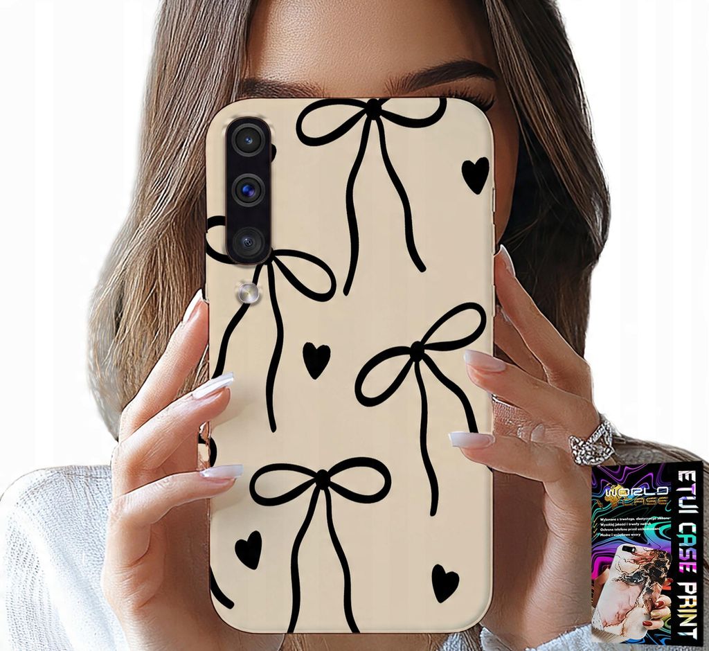 Fall Für Samsung Galaxy A70 - Beige Schleifen Band Mode-Designs