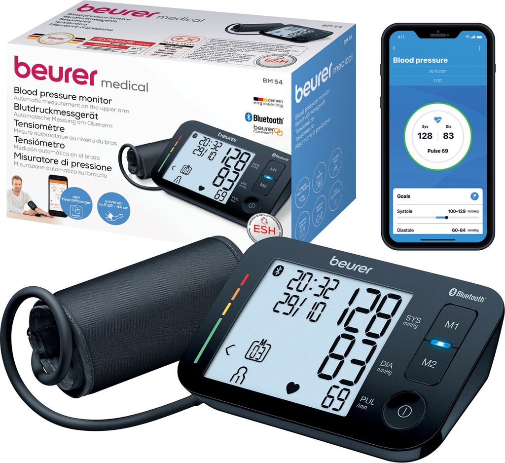 Beurer BM 54 Oberarm, Blutdruckmessgerät, (Bluetooth) Produktbild 