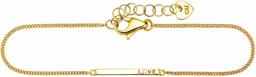 cai Armband 925/- Sterling Silber 15+3cm gelb Zirkonia weiß 135260144-1-18