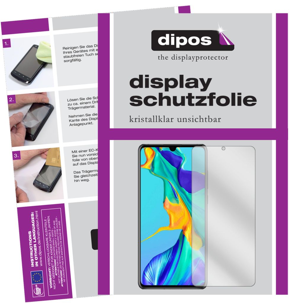 2x Schutzfolie für Huawei P30 klar Displayschutzfolie Folie Produktbild 