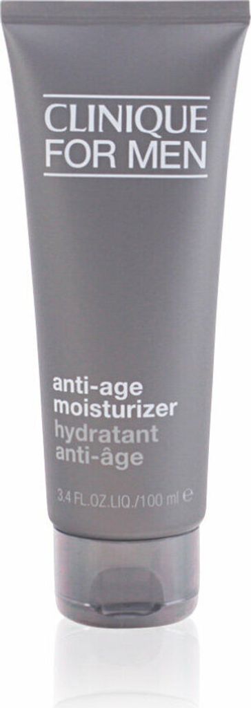 A product shot of a Clinique For Men anti-age moisturizer tube.
