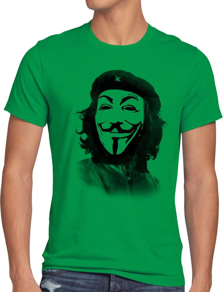 style3 Anonymous Cuba Liberta Herren T-Shirt Hacktivismus Netzkultur guy revolutionär