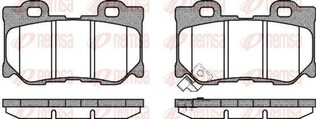 REMSA Bremsbeläge Satz Hinten Bremsklötze für NISSAN GT-R (R35) 1365.01