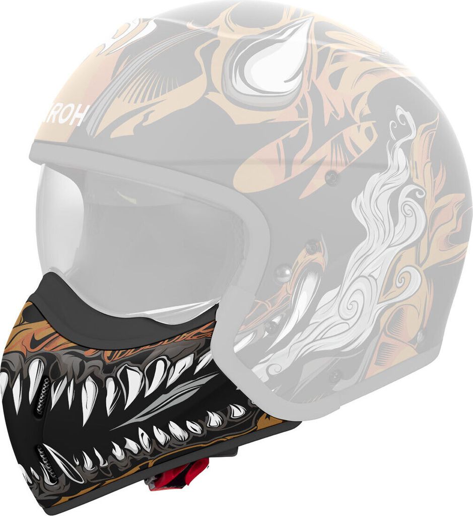 Chinstrap Airoh J 110 ONI Helm Matte Schwarz Orange